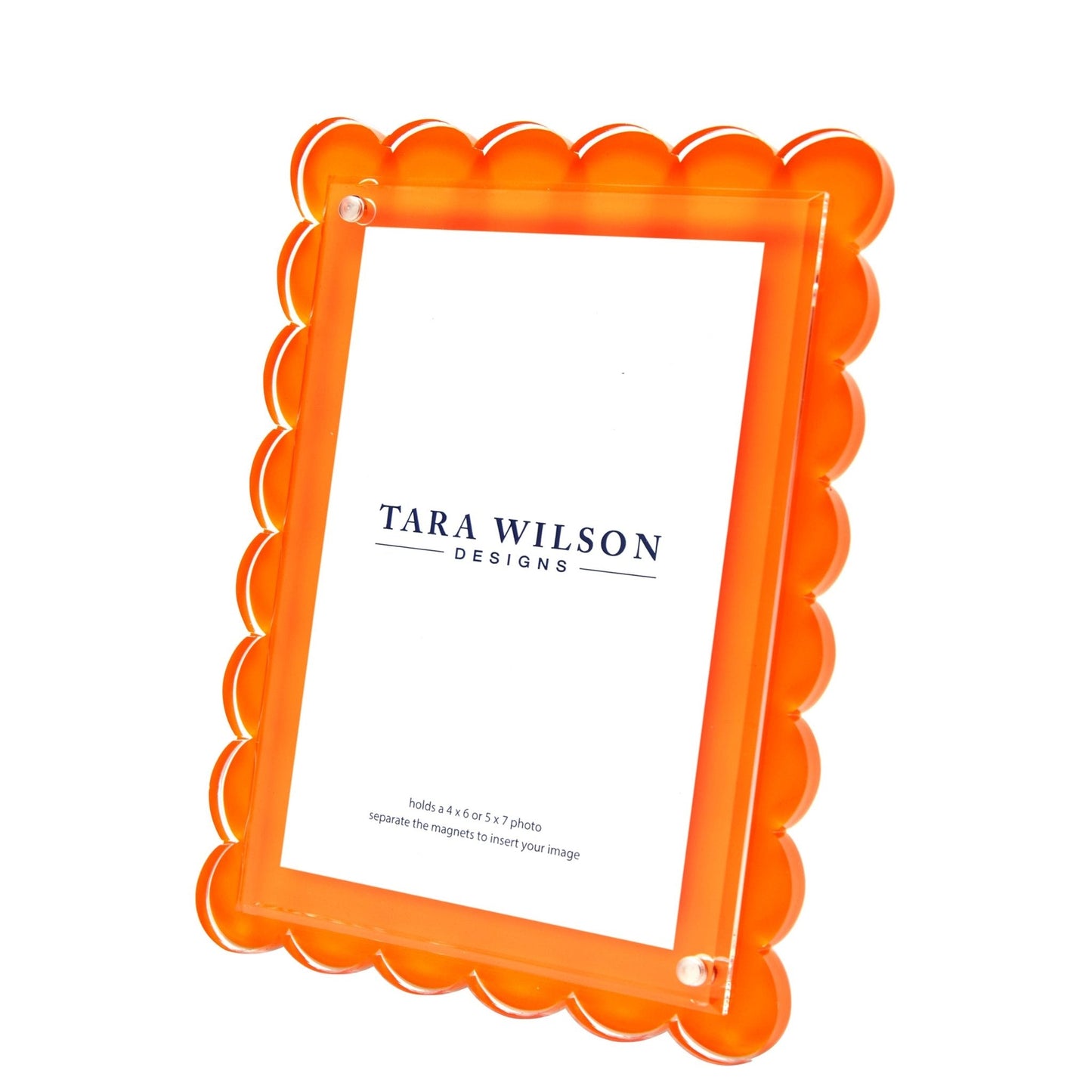 Orange Acrylic Scallop Frame