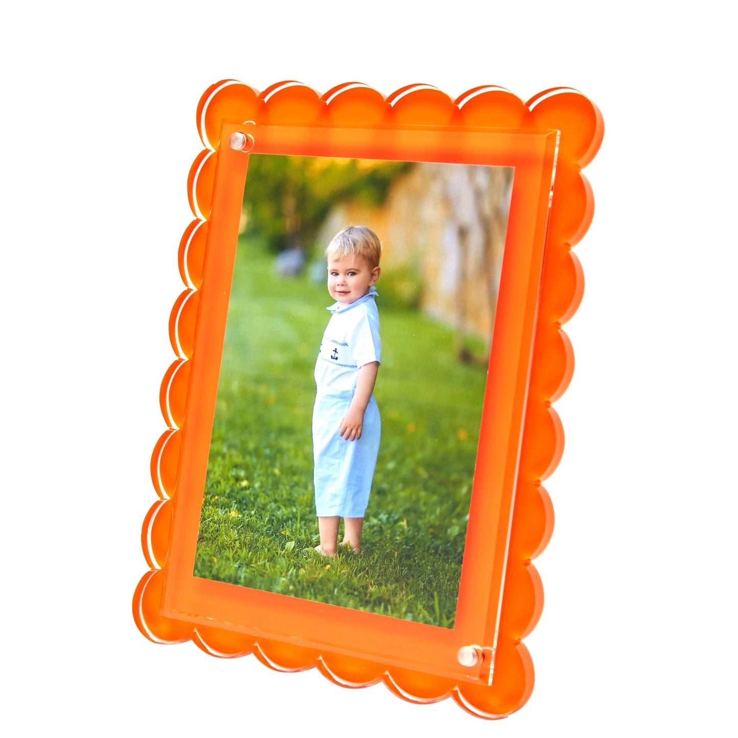 Orange Acrylic Scallop Frame