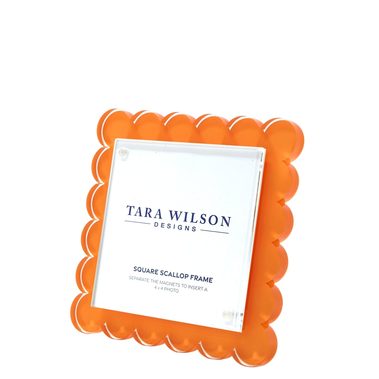Orange Acrylic Square Scallop Frame