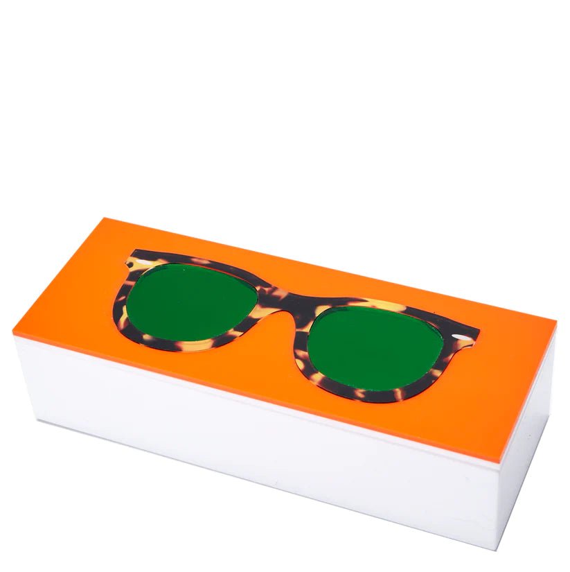 Orange Sunglasses Acrylic Trinket Box