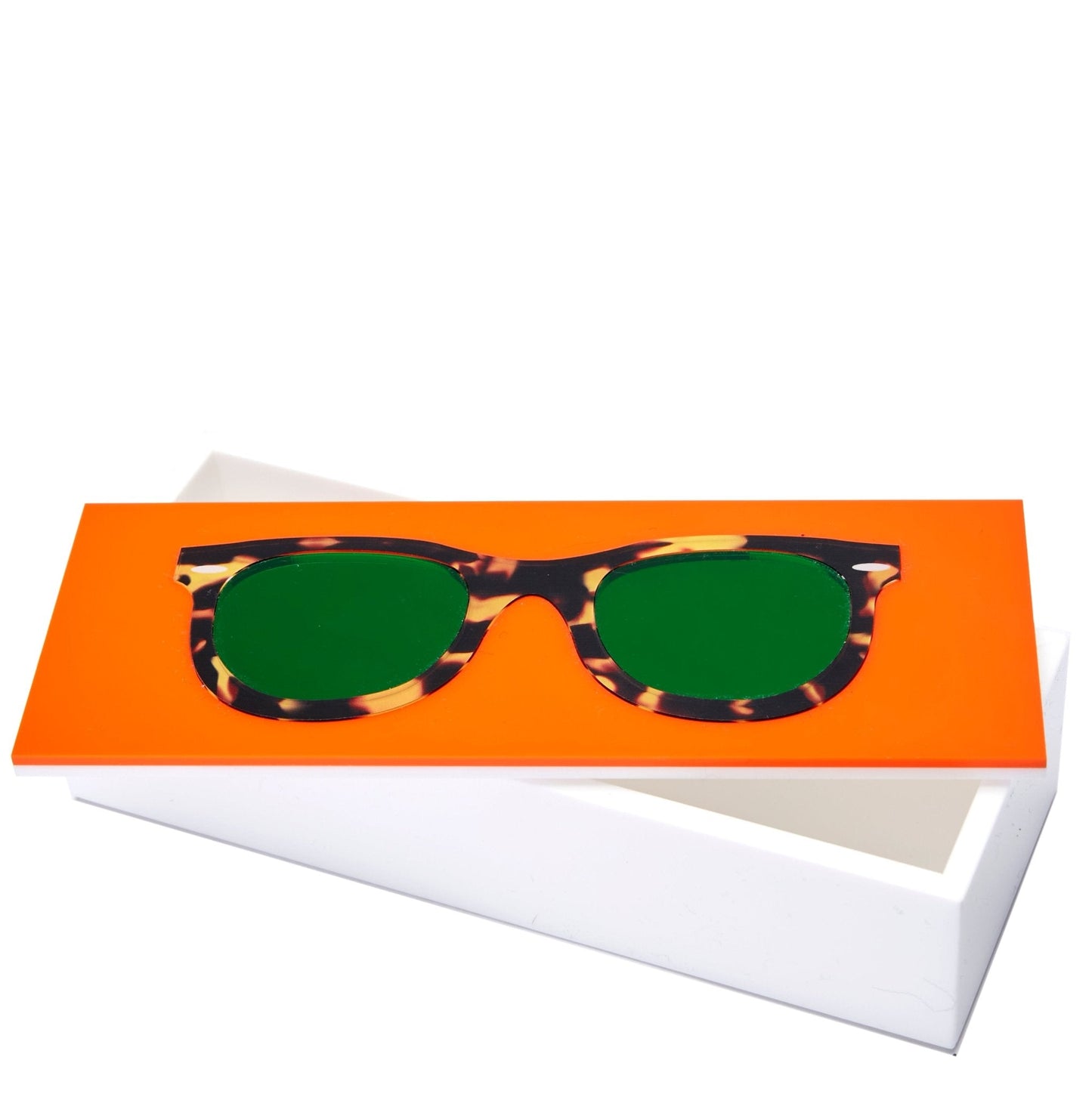 Orange Sunglasses Acrylic Trinket Box
