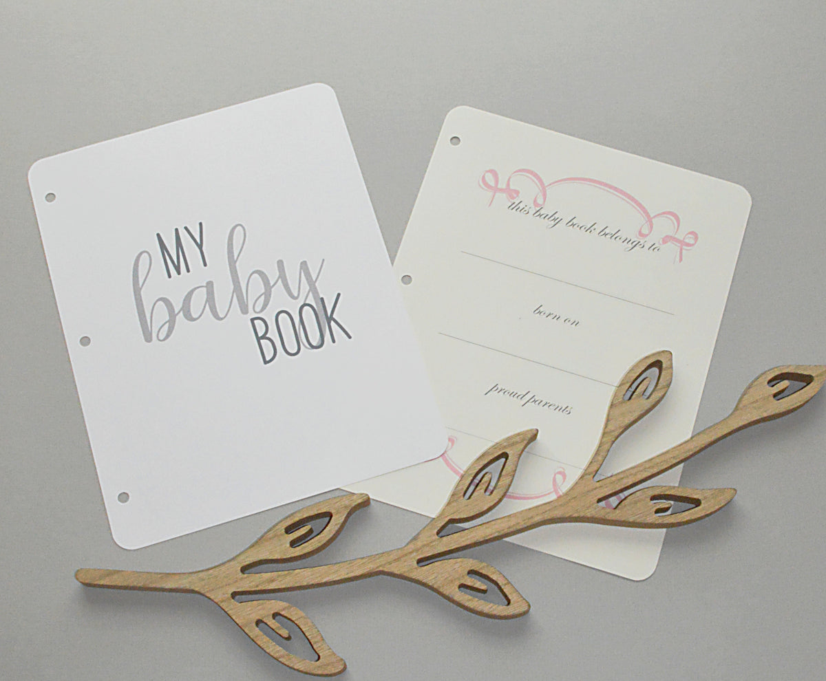 Baby Memory Book - White Silk (w/o Bow)