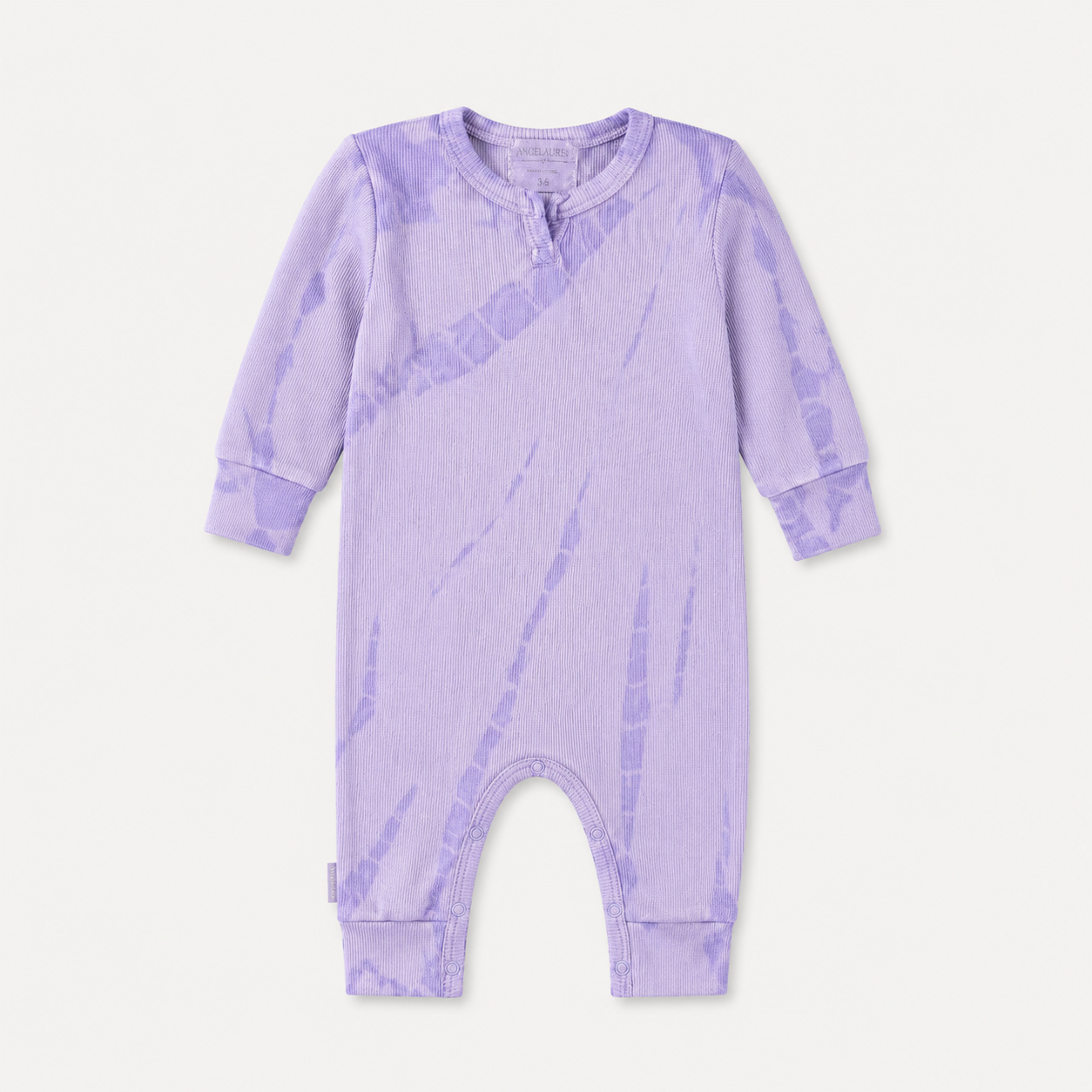 Ribbed Tonal Tie Dye Henley Romper