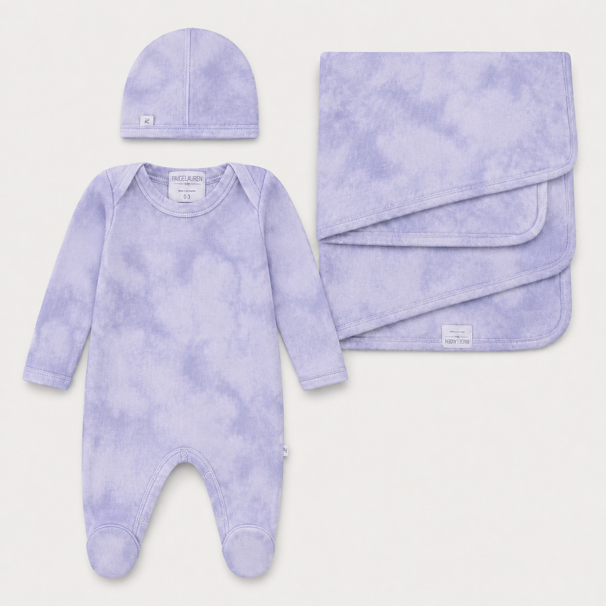 Marble Brushed Hacci Newborn Essentials Set