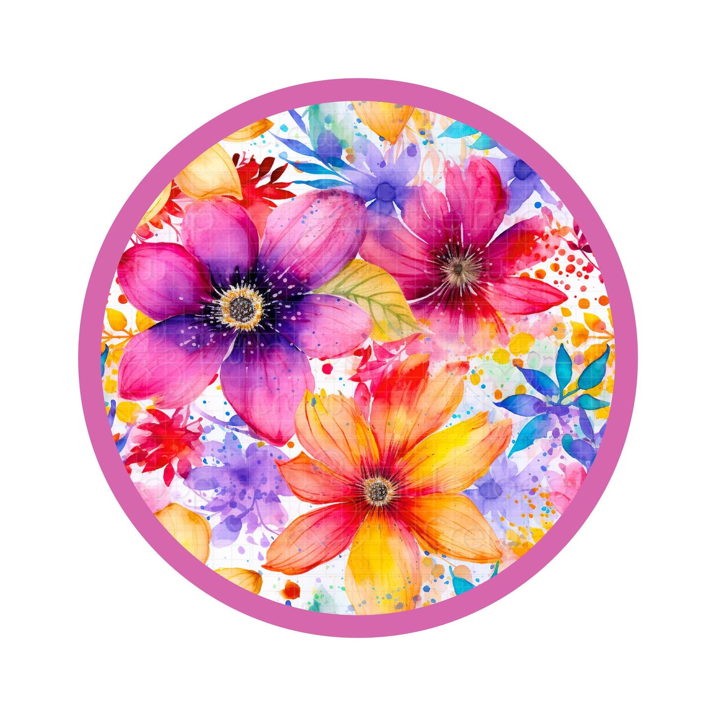 Painted Petals | Small Clip Bow