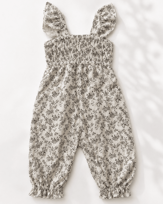 Paisley Smocked Jumpsuit - Antique Rosette