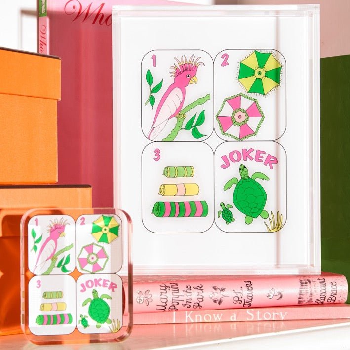 Palm Beach Mahjong Tiles Acrylic Tray