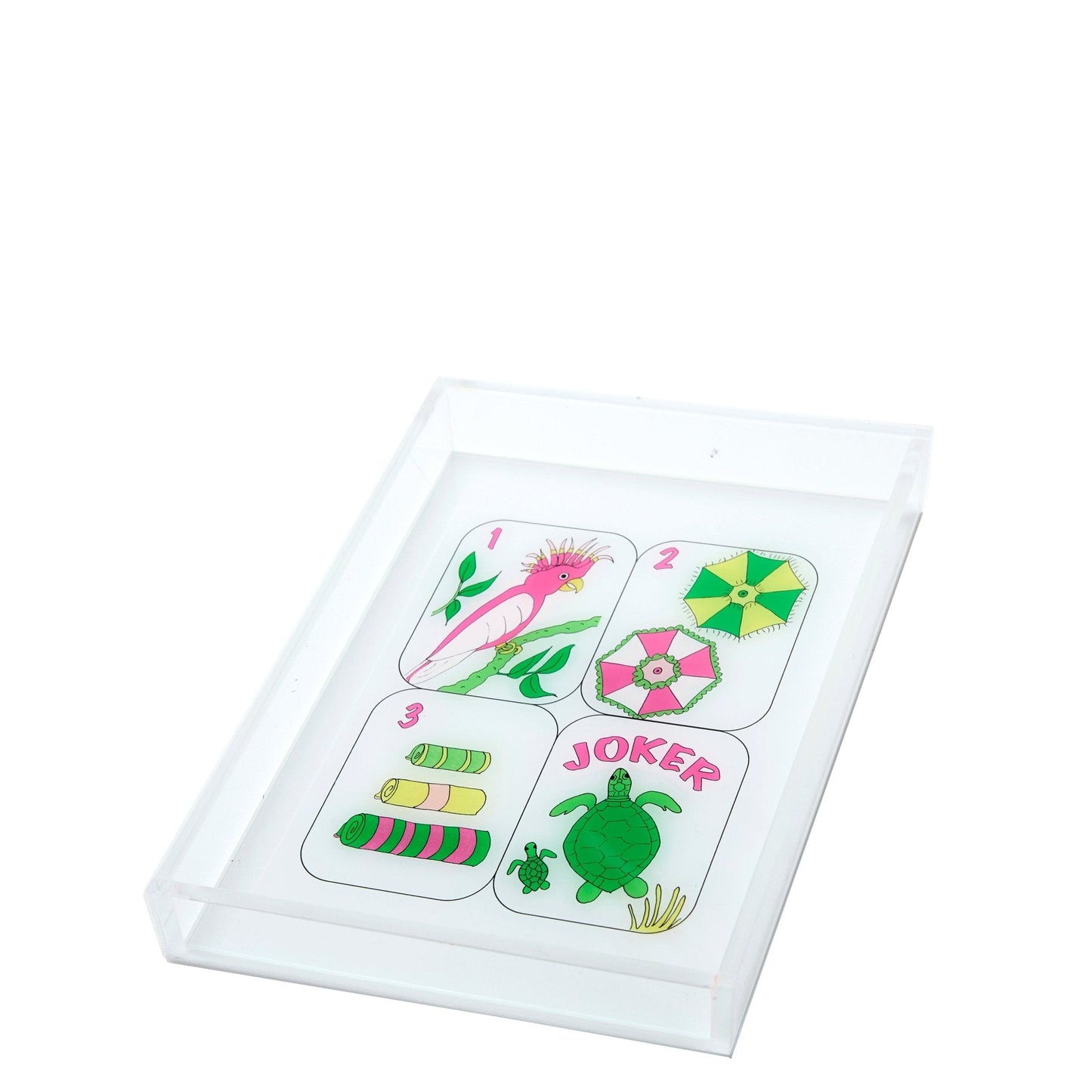 Palm Beach Mahjong Tiles Acrylic Tray