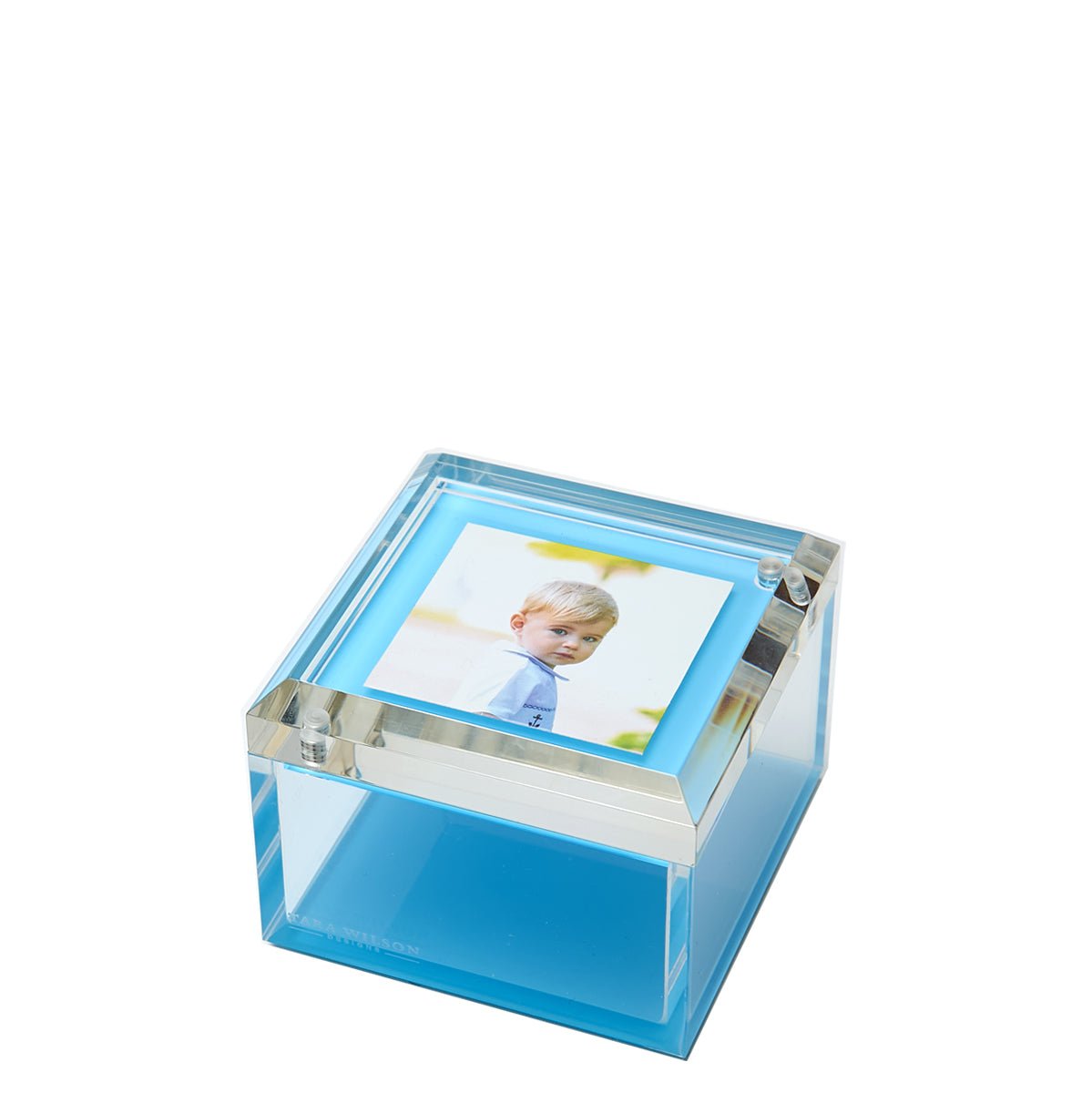 Pastel Blue Acrylic 4" x 4" Photo Box