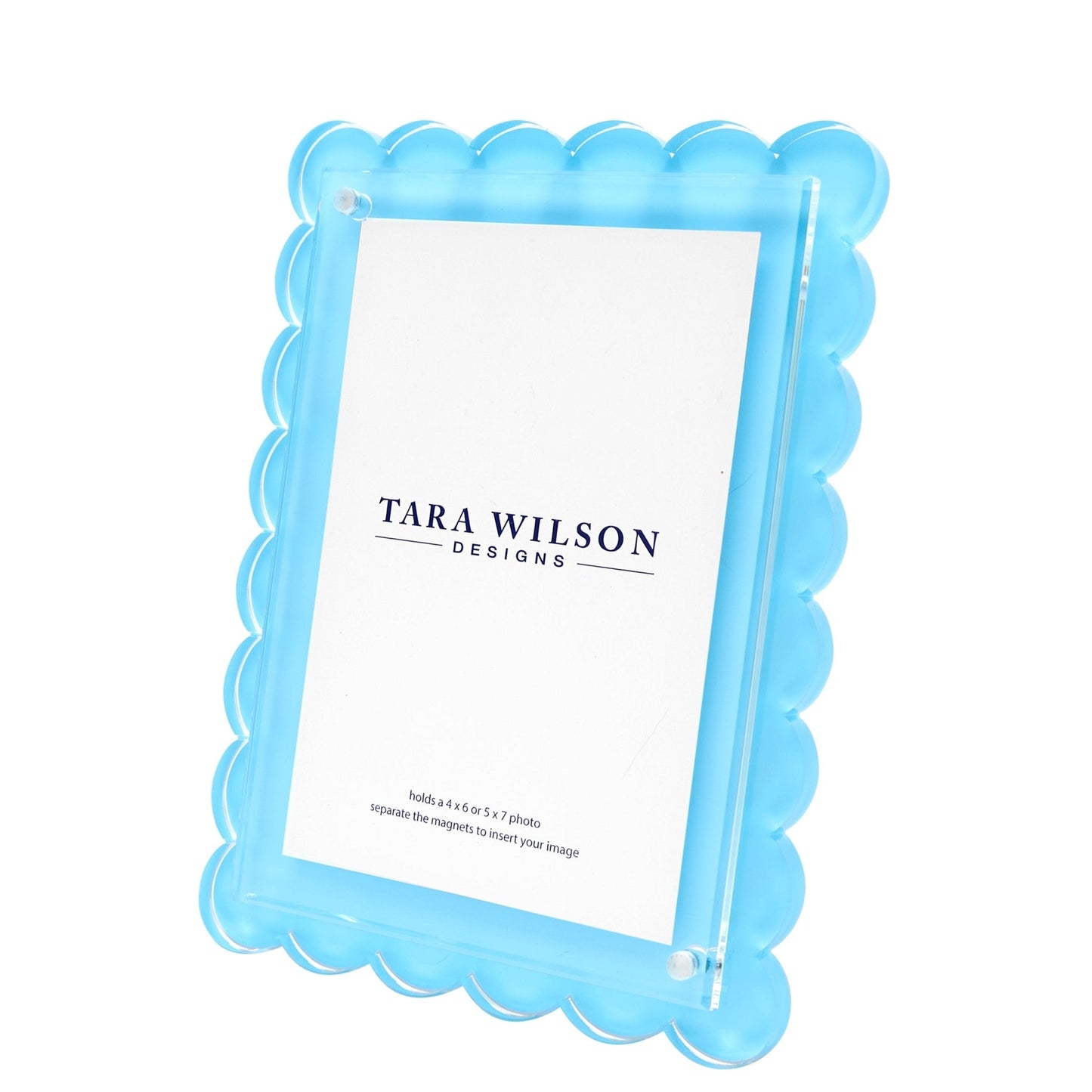 Pastel Blue Acrylic Scallop Frame