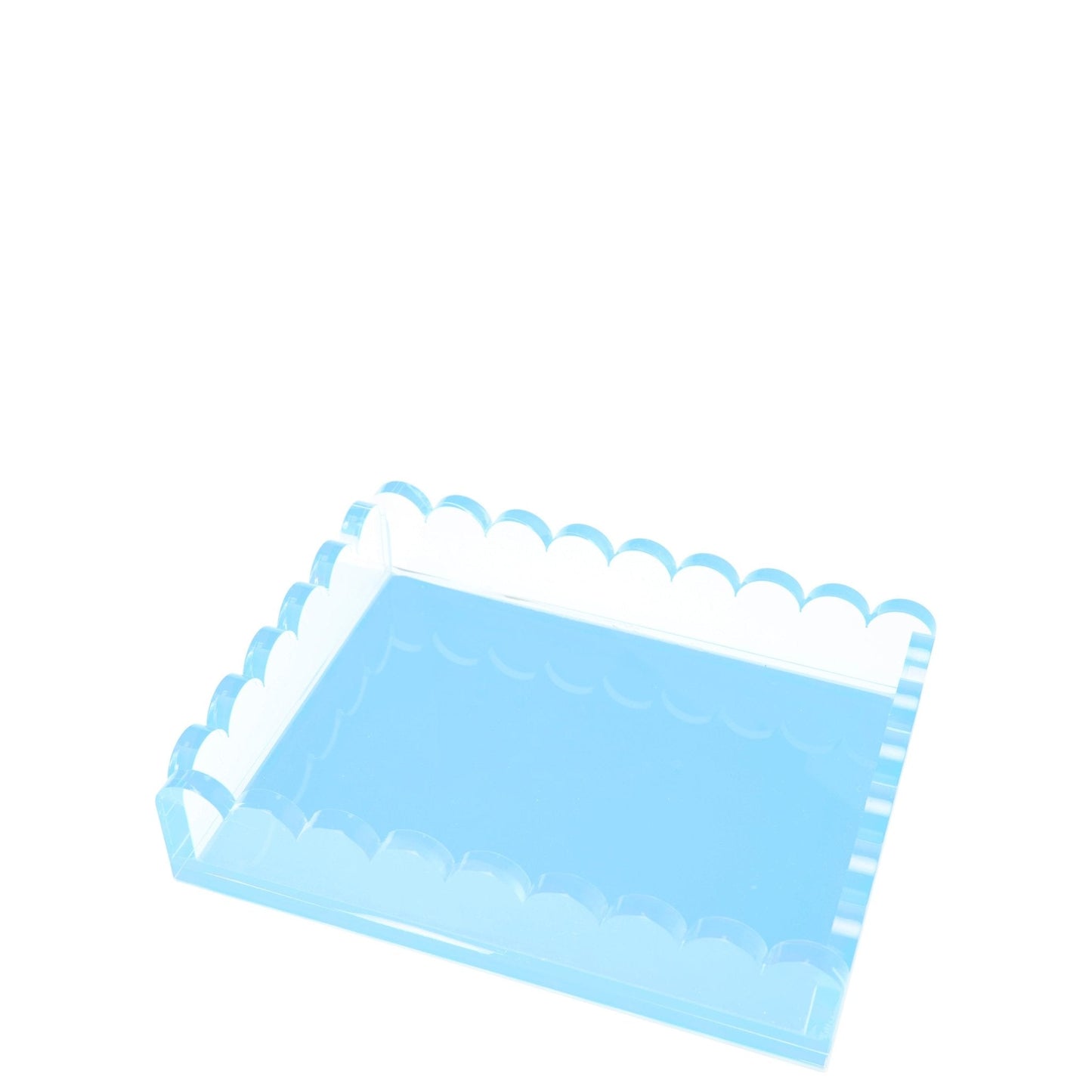 Pastel Blue Acrylic Scallop Tray