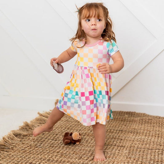 Pastel Checks Dress