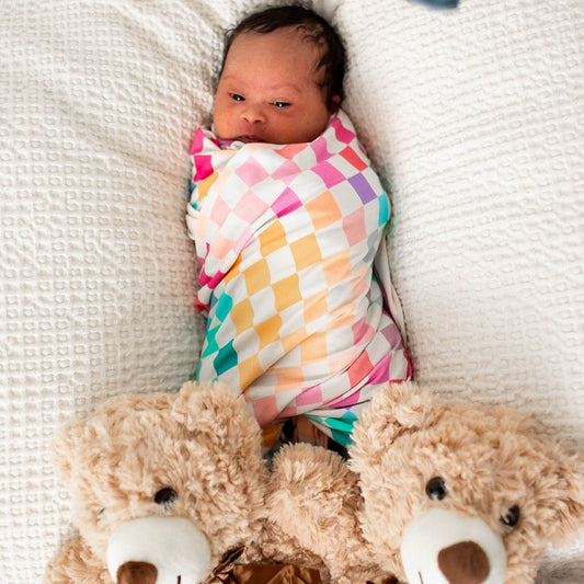 Pastel Checks Swaddle