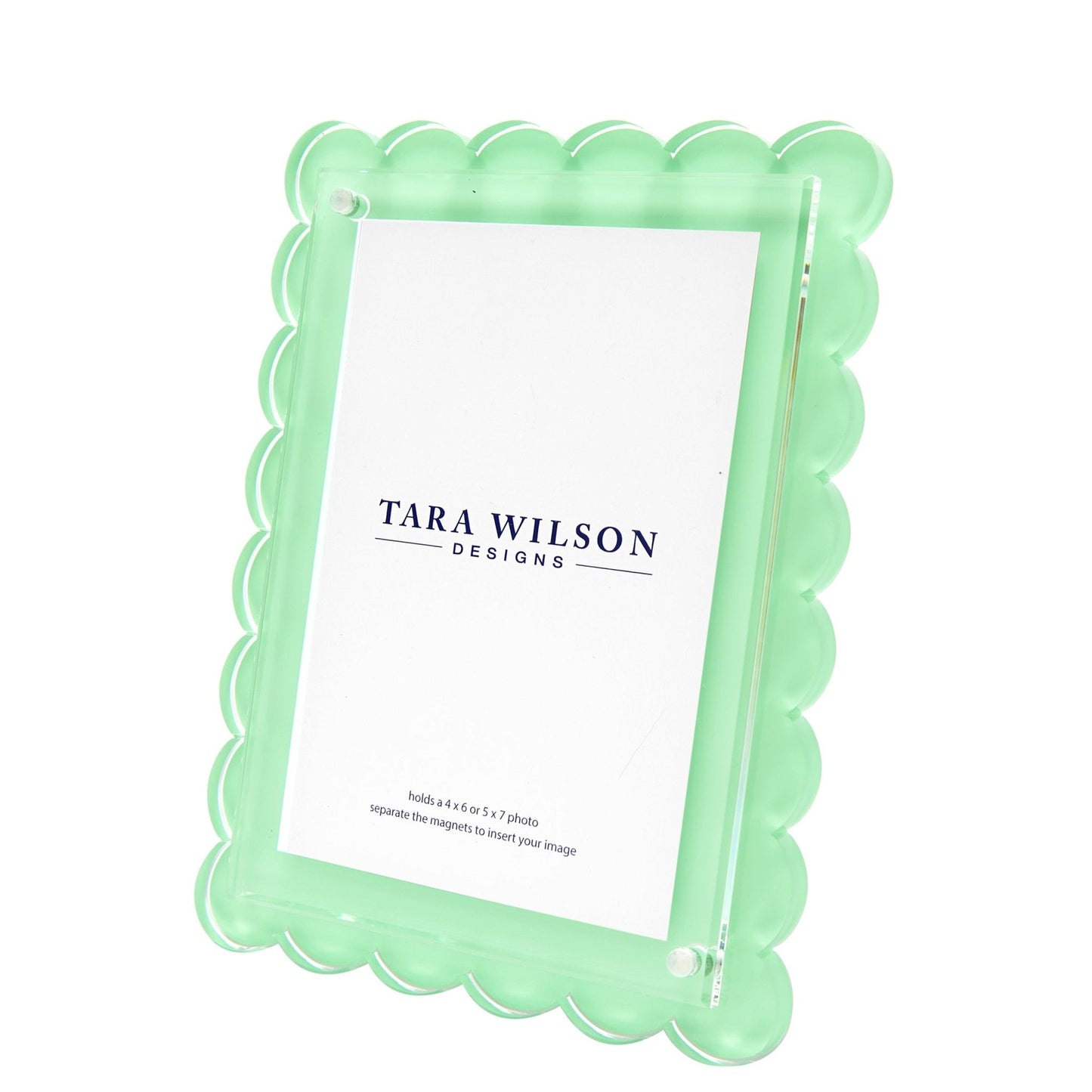 Pastel Green Acrylic Scallop Frame