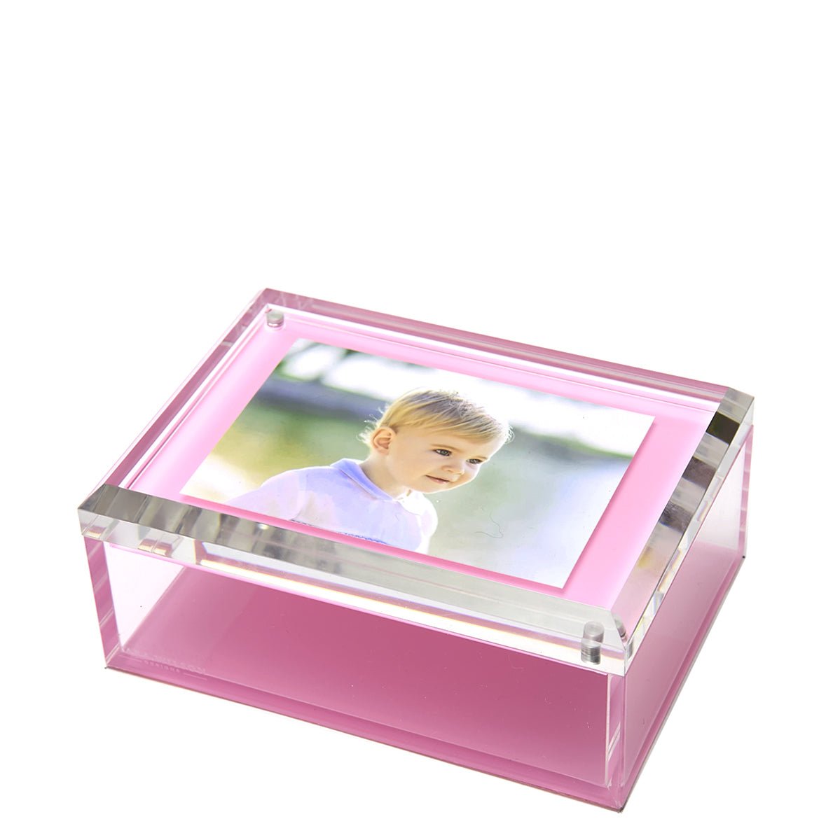 Pastel Pink Acrylic 5" x 7" Photo Box