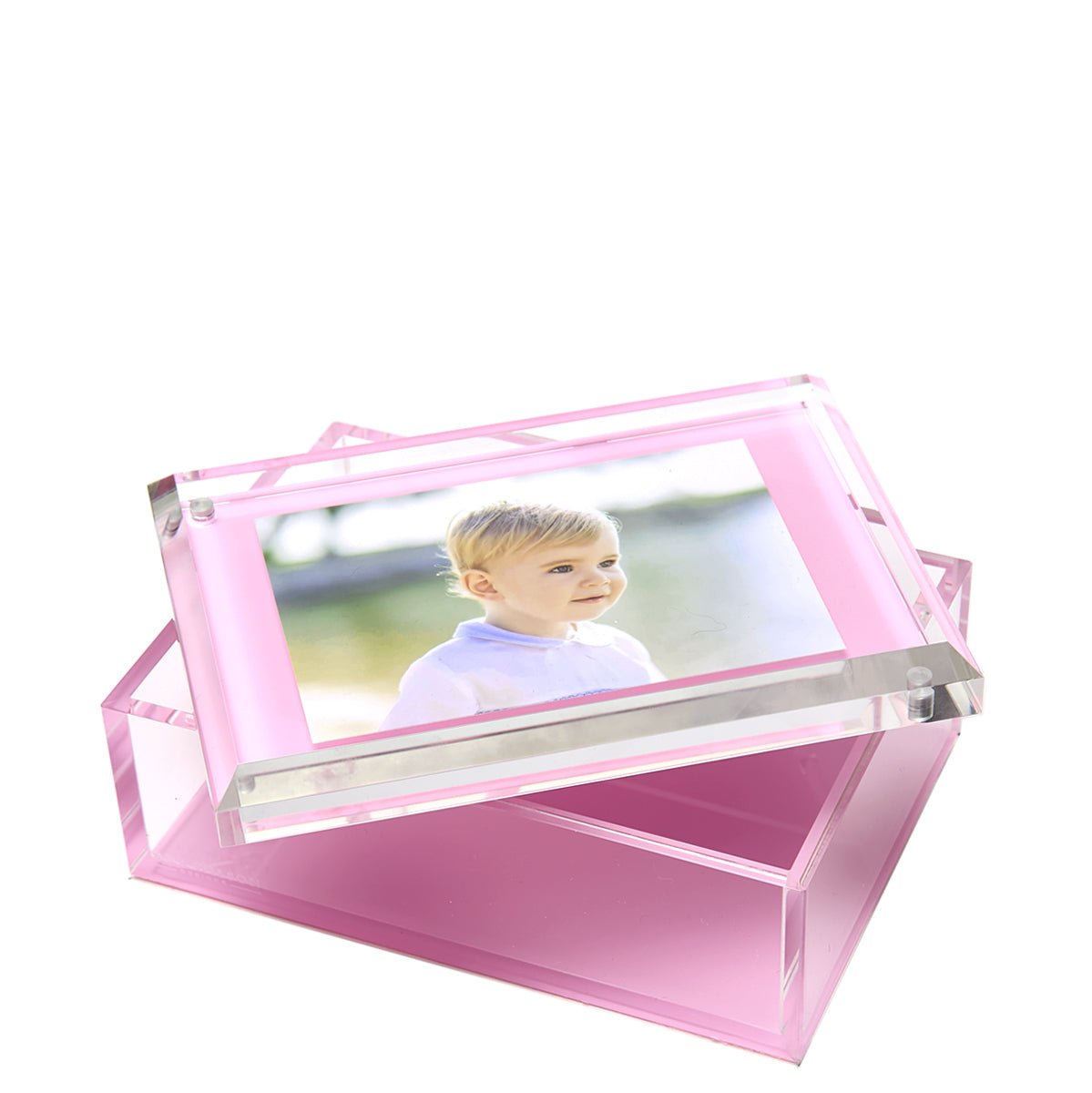 Pastel Pink Acrylic 5" x 7" Photo Box