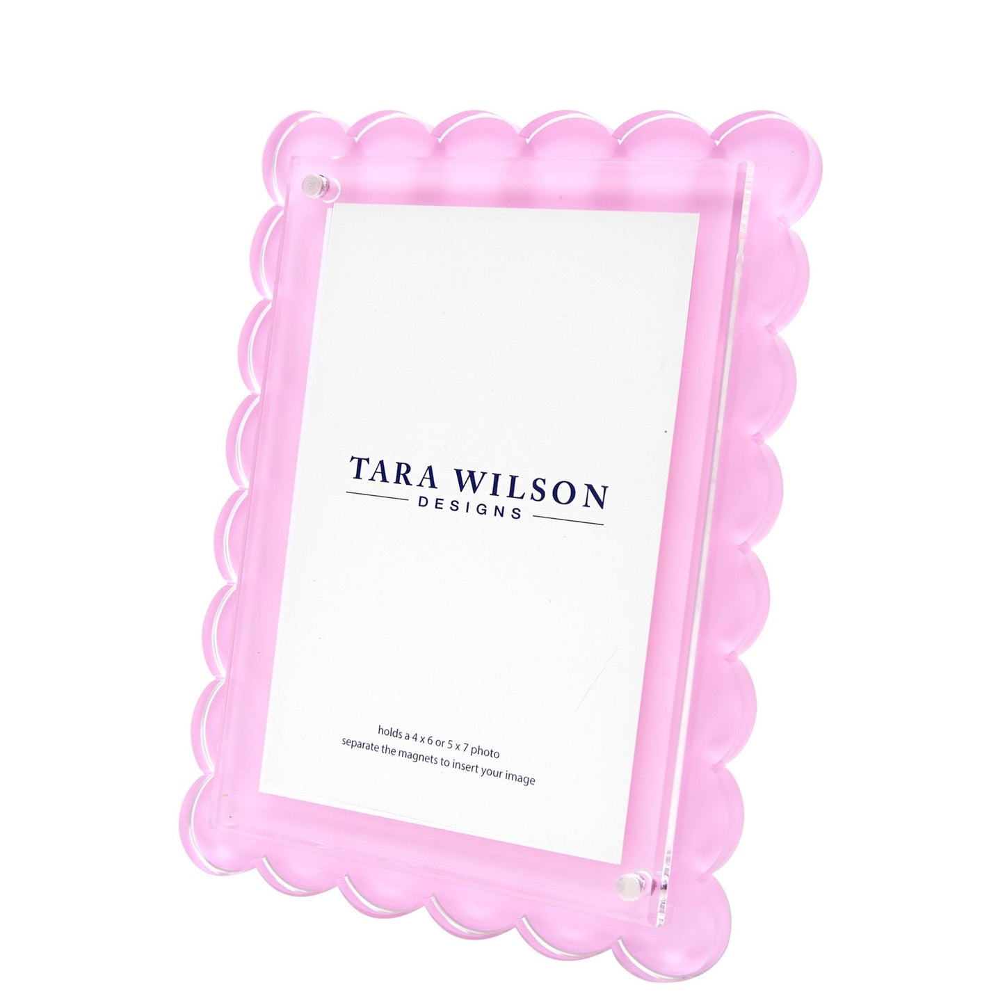 Pastel Pink Acrylic Scallop Frame