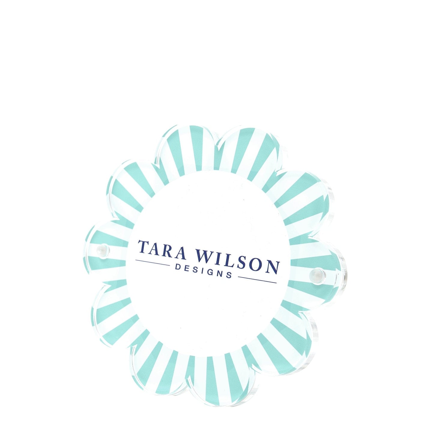 Pastel Turquoise & White Acrylic Daisy Frame