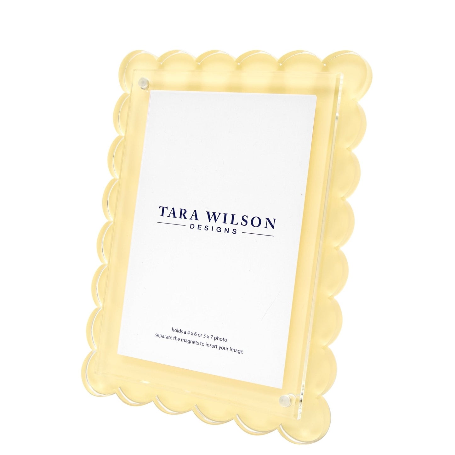 Pastel Yellow Acrylic Scallop Frame