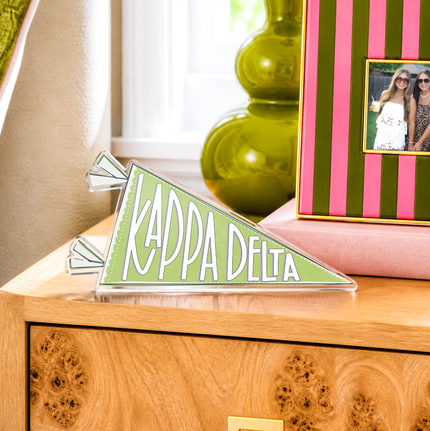 Kappa Delta Acrylic Pennant Flag Shelfie