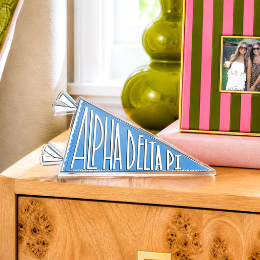 Alpha Delta Pi Acrylic Pennant Flag Shelfie