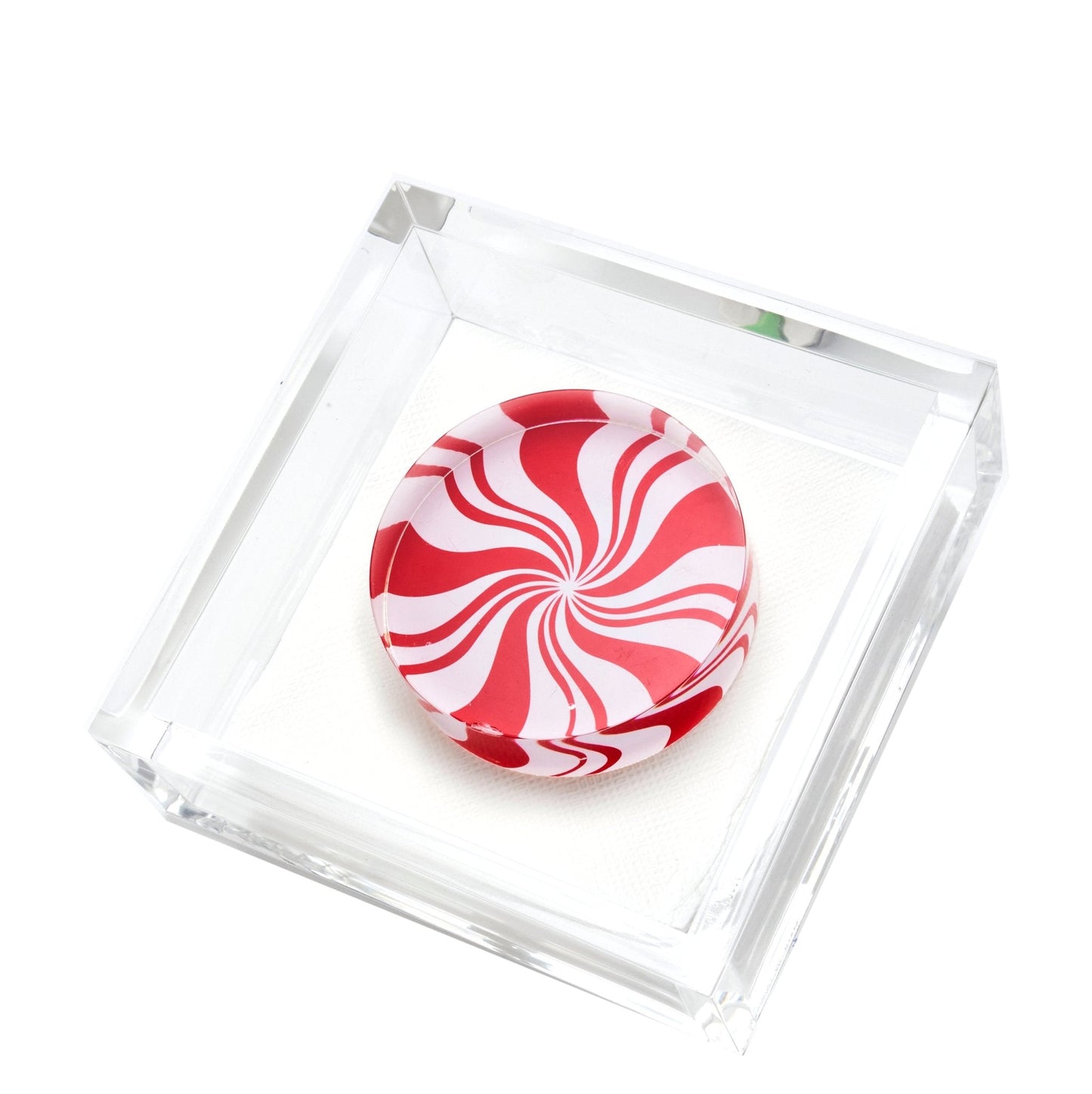 Peppermint Candy Acrylic Cocktail Napkin Holder