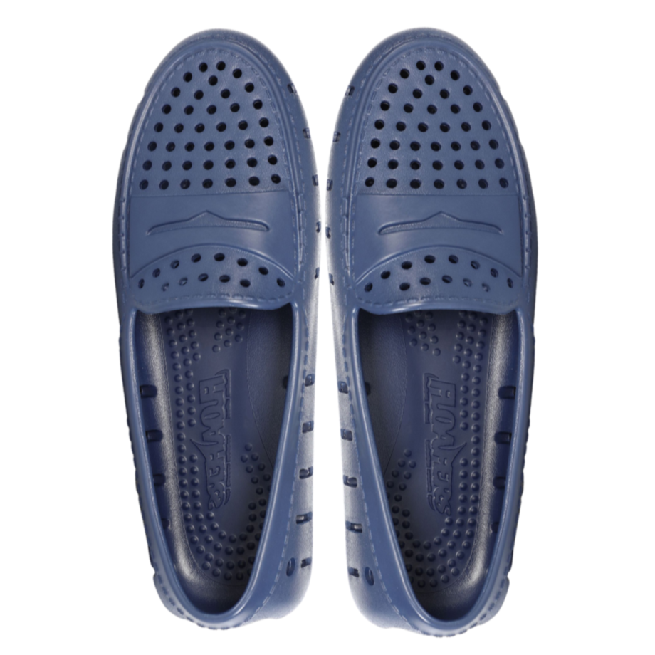 Women's Posh Navy Peony Bright White Loafers