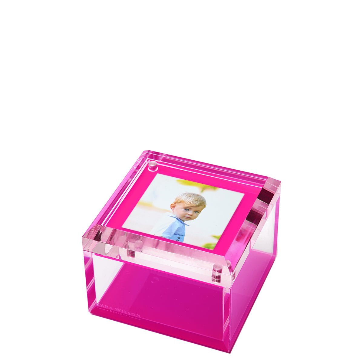 Pink Acrylic 4" x 4" Photo Box