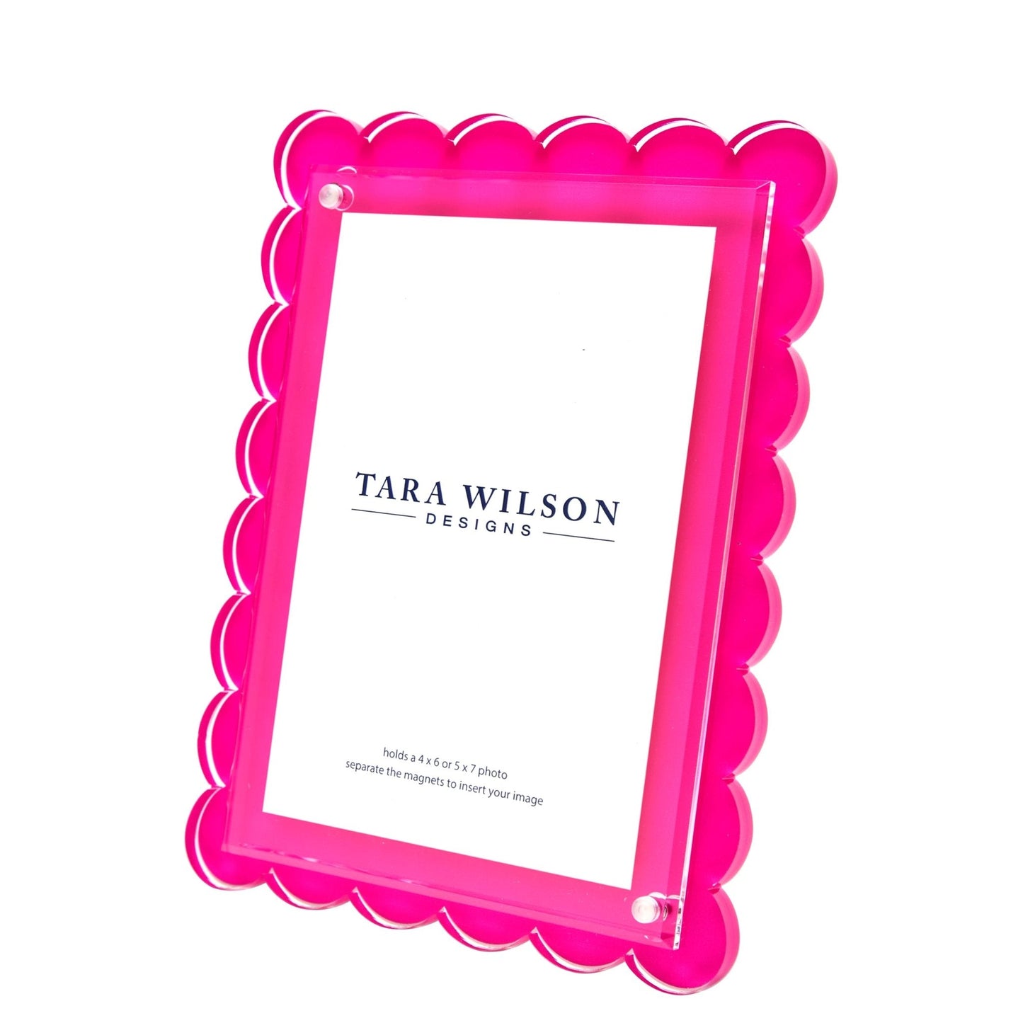 Pink Acrylic Scallop Frame