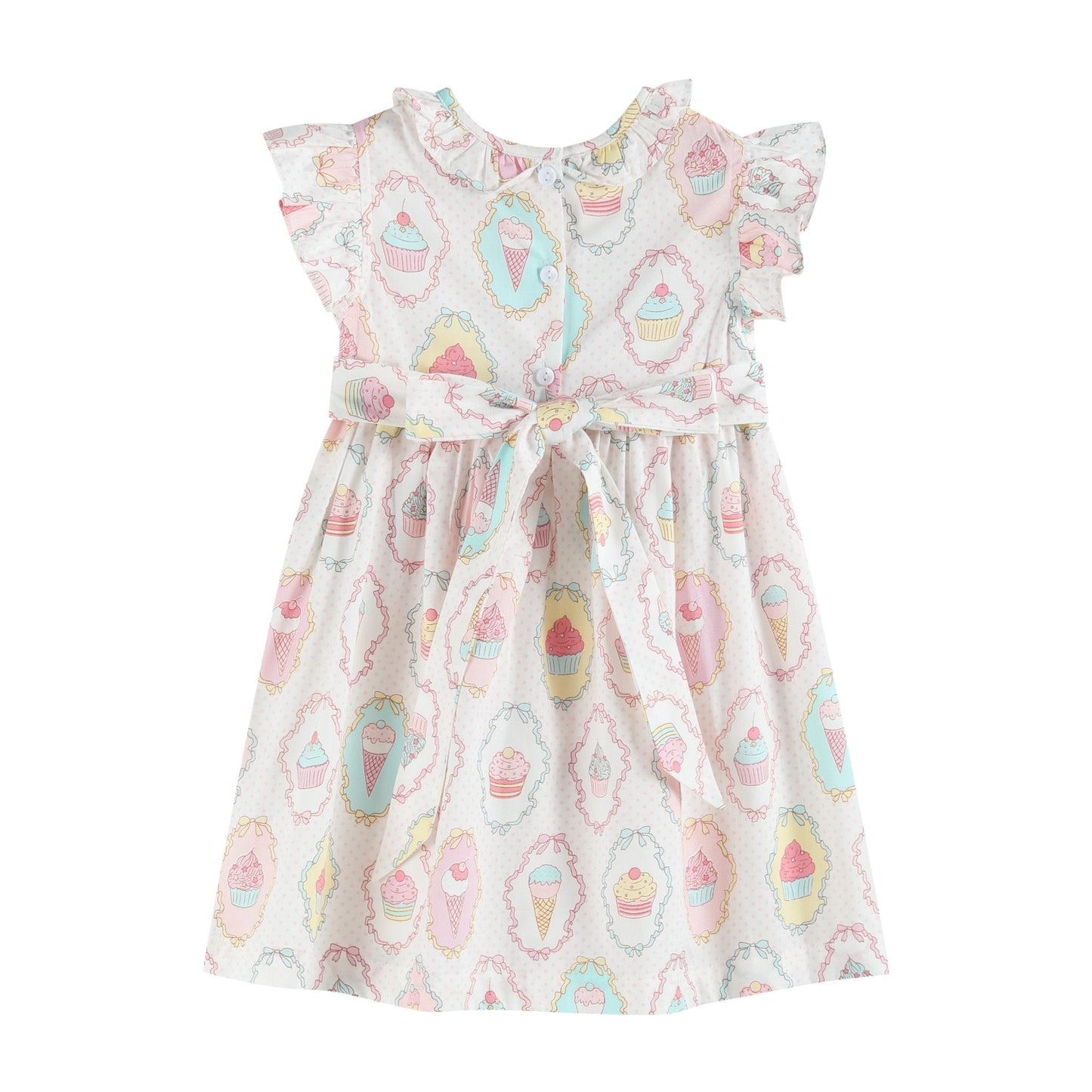 Pink and White Birthday Girl Smocked Dress