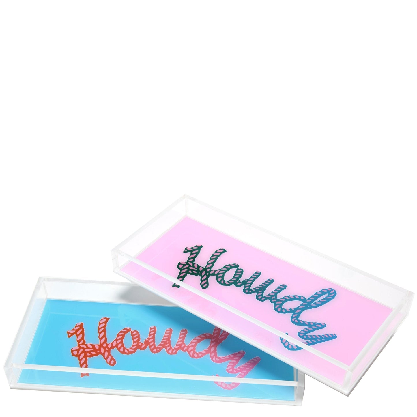Pink Howdy Acrylic Tray