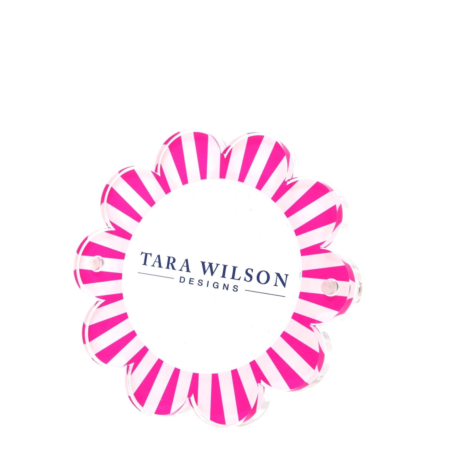Pink & White Acrylic Daisy Frame