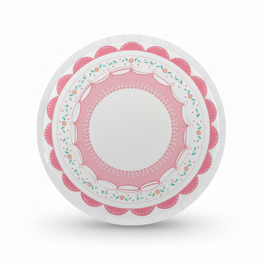 Pink Coquette Dessert Plates 8" (8 Pack)