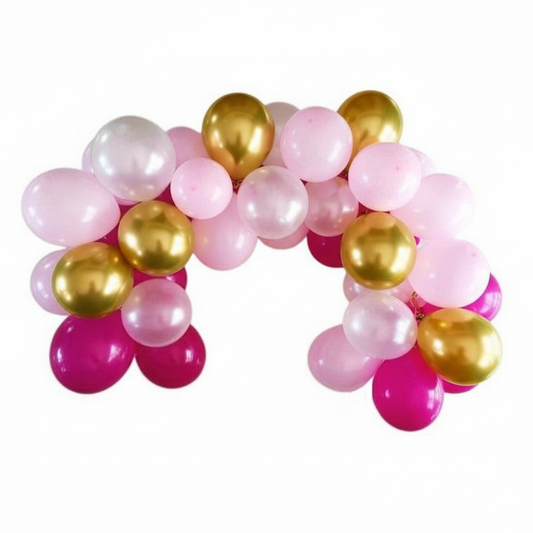 Pink Blend, White, Gold Balloon Garland Kit (50+ Pack)