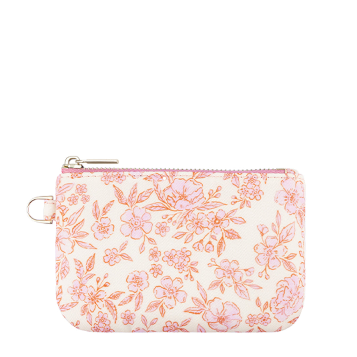 Pink Posy Zipper Pouch