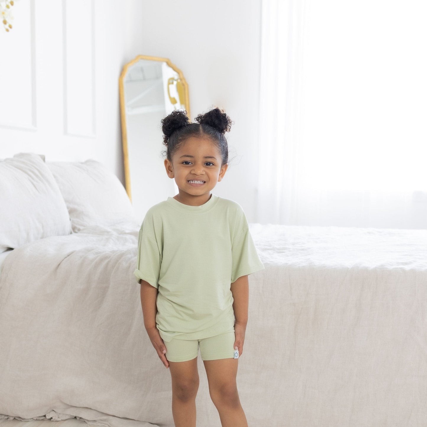 Pistachio Toddler Biker Shorts