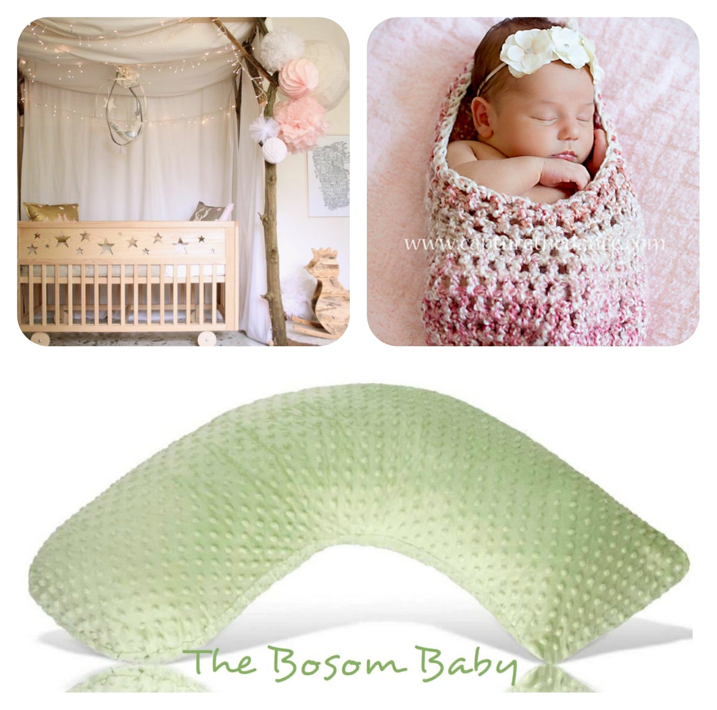 Nursing Pillow Cover - Sage Dot | Machine Washable | Luna Lullaby