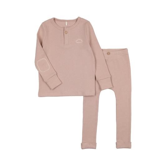Ribbed Set- Blush