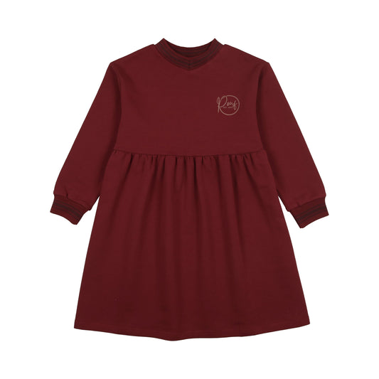 Varsity Dress- Burgundy