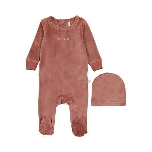 Stay Cozy Footie- Rose