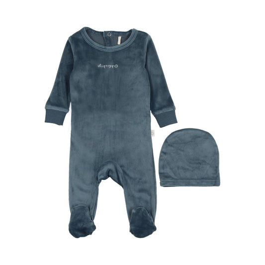 Stay Cozy Footie- Royal Blue