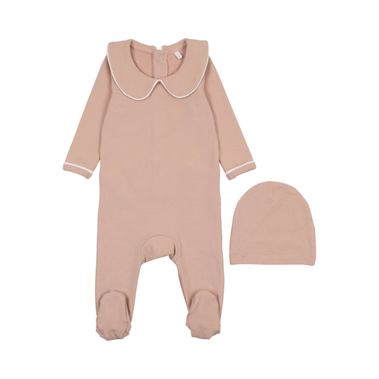Collar Footie- Pink