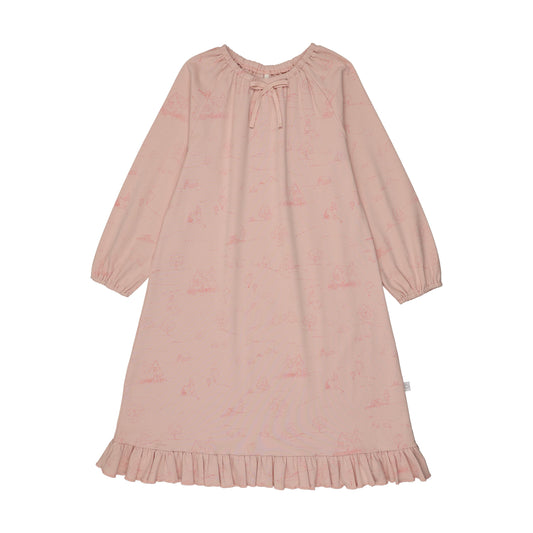 Toile Lounge Dress-Pink
