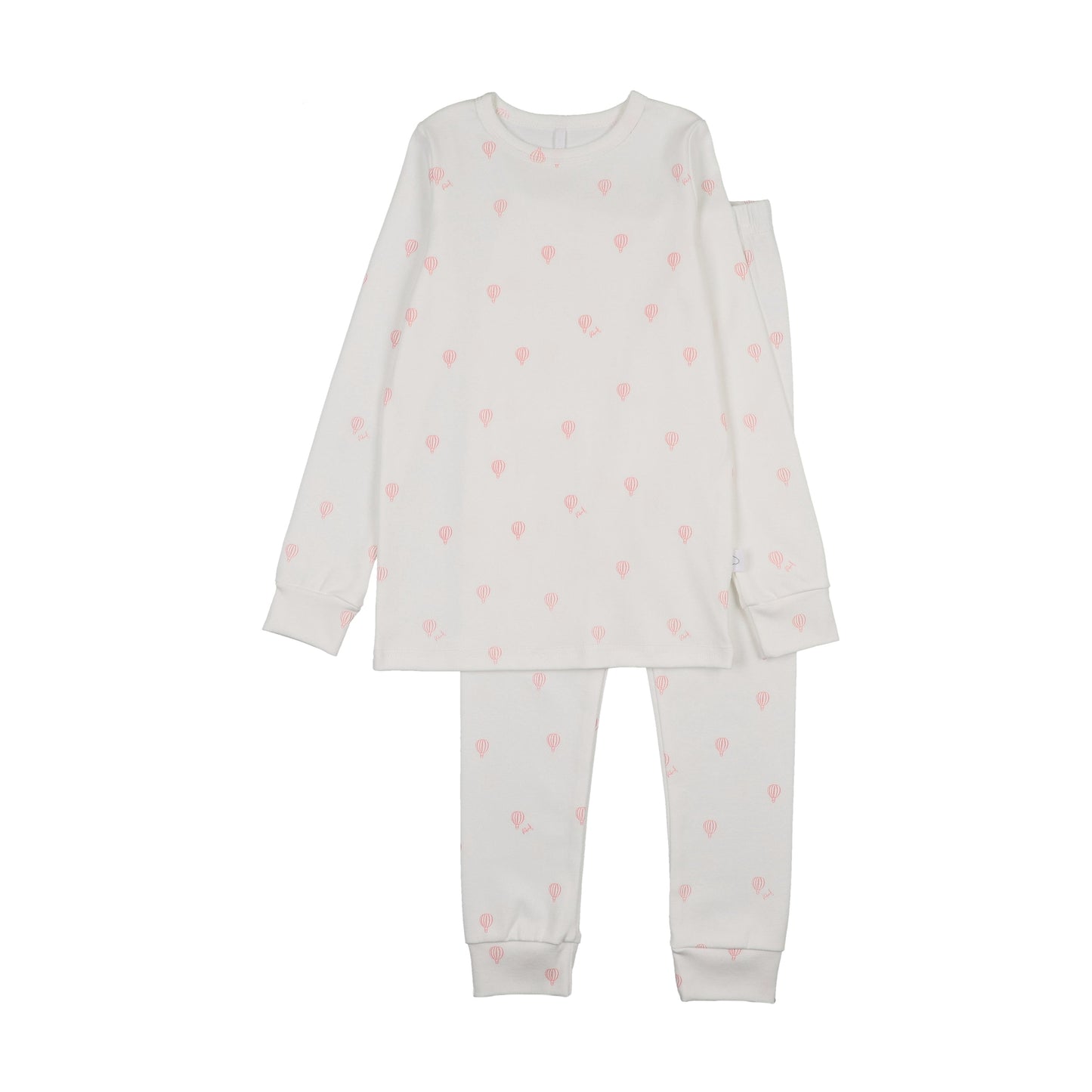 Hot Air Balloon Printed PJ- White/Pink