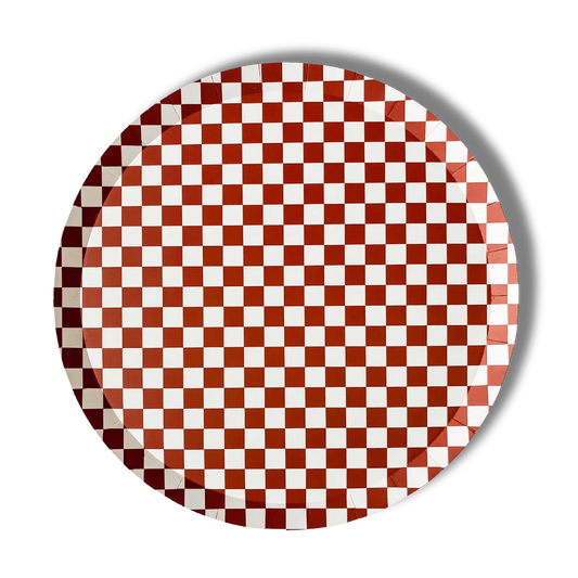 Premium Checkered Red Plate (8pcs)