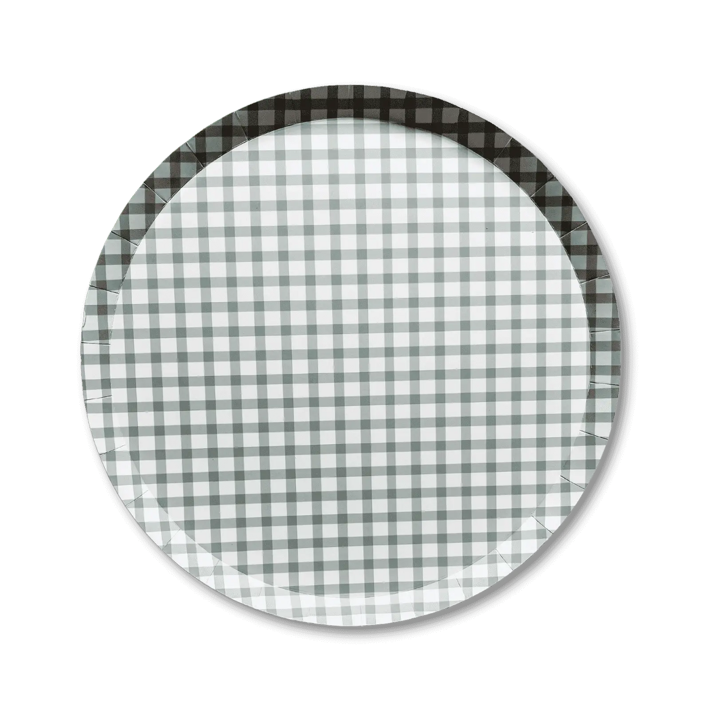 Premium Gingham Green Plate (12pcs)