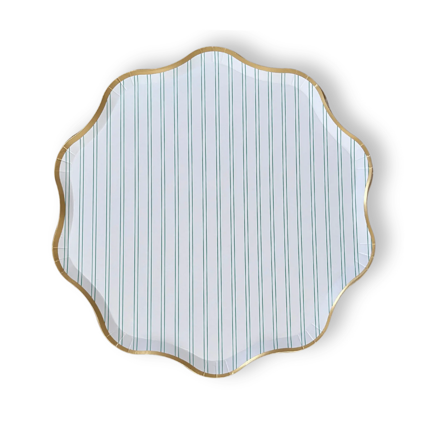 Premium Green Striped Plate (12pcs)