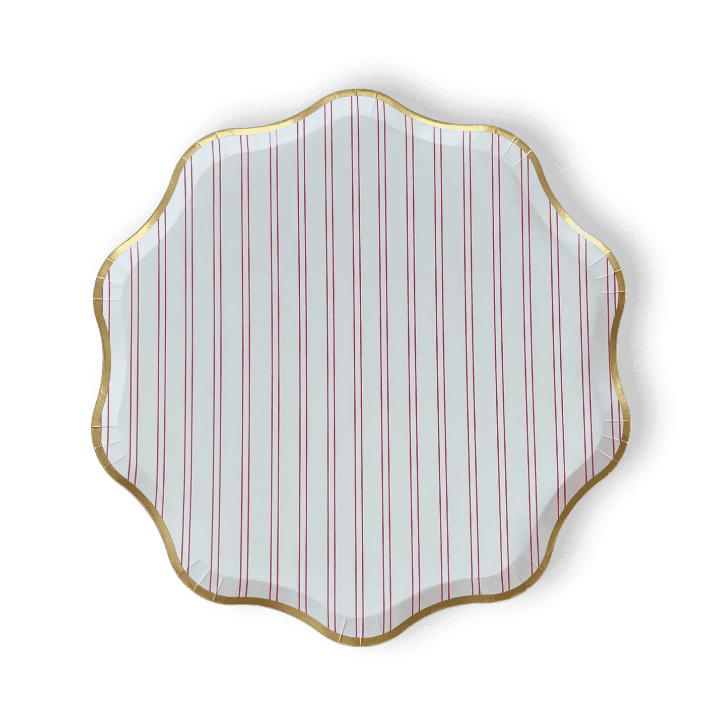 Premium Red Farmhouse Striped Plate (12pcs)