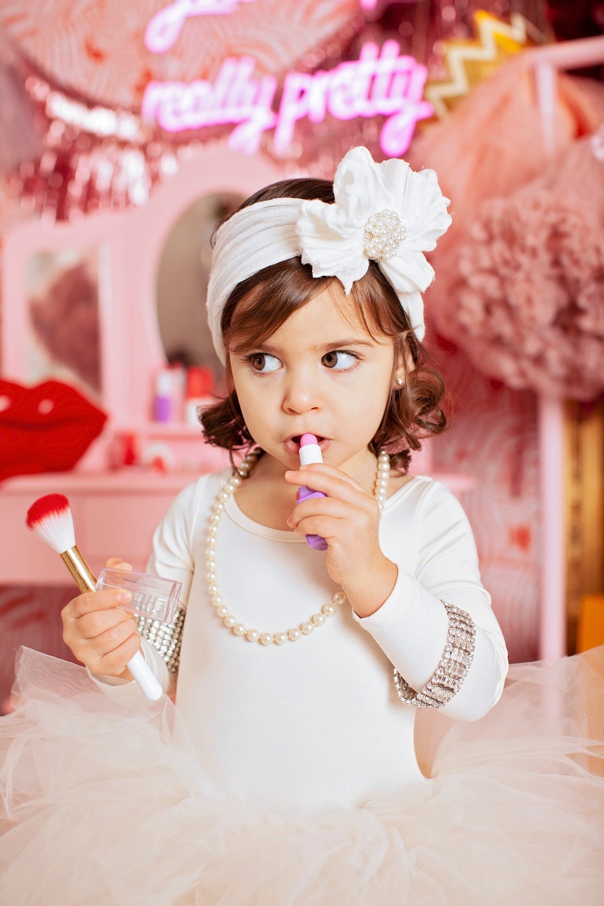Pretty in Pearls | Signature Ruffled Baby Headband Set of 3