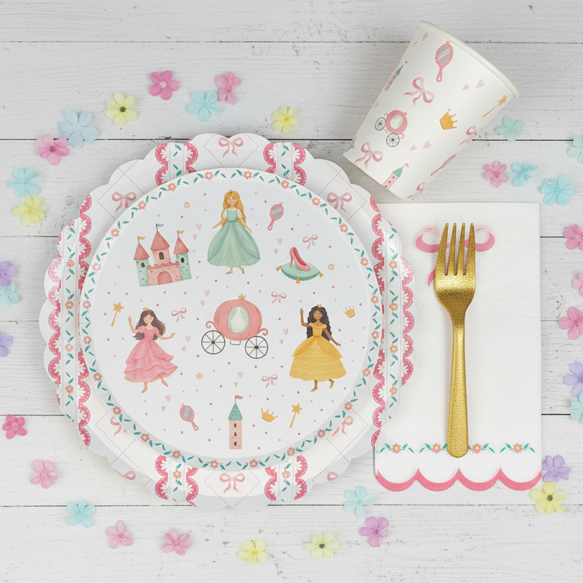 Princess Dessert Plates  8" (Set of 8)